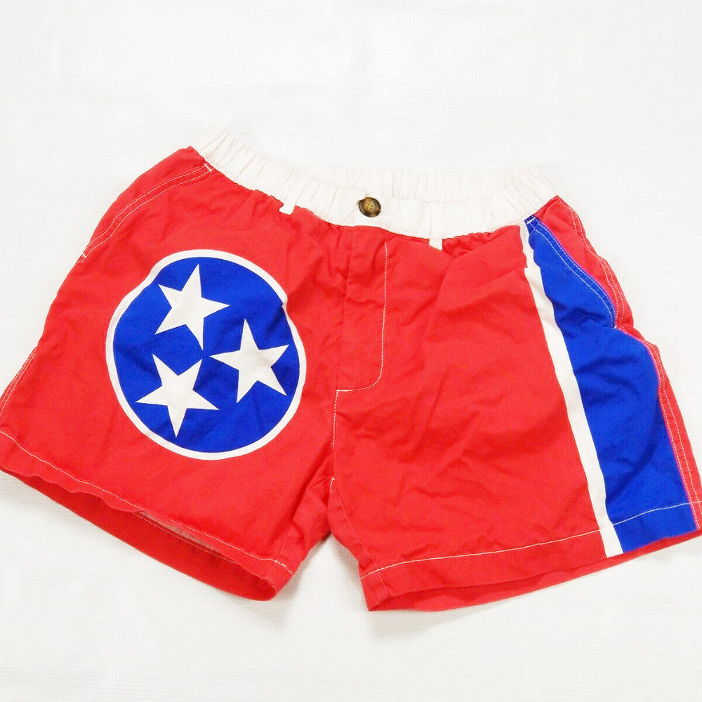 Chubbies Shorts Tennessee State Flag Red Blue Star